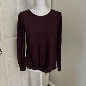 Apt. 9 Deep Burgundy Long Sleeve Top